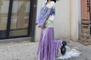 兩三事裙子半身裙冬2026新款紫色a字半裙女絲絨百搭長(cháng)裙 暮色舊夢(mèng) 紫色 L 曬單實(shí)拍圖