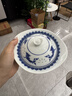 富玉 景德鎮釉下彩青花瓷碗玲瓏盤(pán)子碗餐具高溫白瓷碗碟家用自由搭配 孔雀 元寶燉盅 曬單實(shí)拍圖