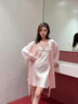 法奈蜜真絲睡袍女睡衣性感春夏吊帶睡裙兩件套100%桑蠶絲新娘晨袍浴袍 櫻花粉 M 曬單實(shí)拍圖