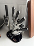 十八子作廚房刀具菜刀套裝家用砧板砍斬骨刀剁切肉切片刀陽(yáng)江十八子菜刀 雀之翎刀具套裝【AS1309】 7件套 曬單實(shí)拍圖