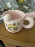 可愛(ài)fufu生日蛋糕馬克杯帶蓋勺陶瓷杯送女生高顏值有意義生日禮物 【禮盒裝】漢堡杯+蓋+勺1個(gè)350ml 曬單實(shí)拍圖