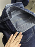 海瀾之家（HLA）牛仔褲男皮標點(diǎn)綴直筒褲五袋款褲子男秋季新復古回潮 牛仔藍過(guò)渡色（深）5F 【預訂】 2XL 185/92A 曬單實(shí)拍圖