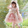 G.duck小黃鴨童裝兒童連衣裙夏季女童裙子蕾絲蛋糕裙女孩精致網(wǎng)紗聚會(huì )裙 夢(mèng)囈蝶 120 建議5~6歲（110-120cm） 曬單實(shí)拍圖