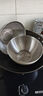 炊大皇304不銹鋼盆洗菜盆瀝水籃打蛋和面盆子家用廚房新款盆篩套裝 22cm 曬單實(shí)拍圖