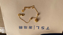 謝瑞麟（TSL）黃金手鏈鏤空花絲球系列女款足金手鏈手飾YS166 約2.1g 曬單實(shí)拍圖