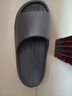 京東京造【泡泡云】踩屎感厚底輕盈防滑外穿拖鞋涼拖男士 灰色42-43 曬單實(shí)拍圖