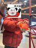 班喜迪女童棉服冬裝2026新款兒童加絨夾棉新年外套寶寶拜年服棉襖衣冬季 紅色 90 曬單實拍圖