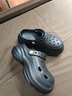 DALYKATE美國品牌筋膜炎專(zhuān)用鞋足弓支撐拖鞋防滑防臭足底醫護不臭腳男女鞋 6.0cm筋膜炎拖鞋-黑色 34 曬單實(shí)拍圖