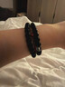 峨眉山黑曜石海藍寶手串水晶手鏈情侶手鏈送男友本命年禮物 曬單實(shí)拍圖