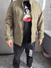 【品牌現貨撤柜】春秋季男士夾克衫商務(wù)休閑外套開(kāi)春新款外套大碼 卡其色 薄款 XL 曬單實(shí)拍圖
