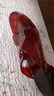 高跟水晶拖鞋女夏季2026新款外穿坡跟透明老式塑料家居防滑涼拖鞋 酒紅 36-37 建議拍大一碼 曬單實(shí)拍圖