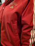 adidas金晨同款拒水潮流寬松加絨軟殼夾克外套女阿迪達斯輕運動(dòng)   淺猩紅   L 曬單實(shí)拍圖