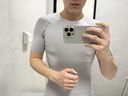 GOLOVEJOY健身衣男士速干短袖跑步運動(dòng)訓練服壓縮T恤彈力上衣 鈦鋅灰 XL 曬單實(shí)拍圖