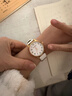 伯恩（BOARRNE）中考高考試專(zhuān)用機械手表男女初中學(xué)生高中生成人禮物靜音純機械表 902L-雅白盤(pán)白皮帶-女表 曬單實(shí)拍圖