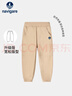 納維凱爾童裝兒童褲子百搭休閑束腳長(cháng)褲中大童學(xué)生舒適休閑褲 束腳休閑褲卡其 140 曬單實(shí)拍圖