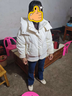 森馬（Semir）羽絨服女設(shè)計(jì)感拼接假兩件寬松時(shí)尚2024冬季連帽外套潮酷 本白(白鴨絨)10101 S 曬單實(shí)拍圖