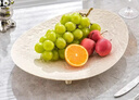 昱博晏水果盤(pán)客廳干果盤(pán)零食盤(pán)家用輕奢茶歇擺盤(pán)高檔糖果盤(pán)點(diǎn)心盤(pán)收納盤(pán) 冰川紋果盤(pán)【透明+白色】?jì)蓚€(gè)裝 曬單實(shí)拍圖