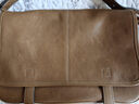 裘真植鞣牛皮信使郵差包休閑復古單肩斜挎腋下真皮包包女 大象灰-中號 預售14天 曬單實(shí)拍圖