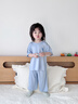 ELLE BABY寶寶睡衣兒童夏款優(yōu)可絲女童家居服男童短袖空調服 海沫藍 100 曬單實(shí)拍圖
