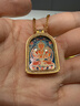 老鋪黃金古法手工足金項鏈·琺瑯嘎烏盒鉆飾吊墜（金鏈款） 小號四臂觀(guān)音金重約37.6g 曬單實(shí)拍圖