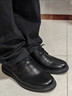 百麗男鞋商場(chǎng)同款牛皮革商務(wù)休閑皮鞋7GM01CM1 黑單里 41 曬單實(shí)拍圖