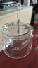 富光玻璃杯水杯花茶杯茶水分離過(guò)濾杯子雙層辦公泡茶杯高硼硅玻璃杯 350ml（含杯蓋＋內膽） 曬單實(shí)拍圖