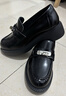 百麗（Belle）復古褶皺面牛皮樂(lè )福鞋2026春新商場(chǎng)同款粗跟單鞋F2G1DAA6 黑色 38 (240mm) 曬單實(shí)拍圖
