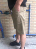 JEEP SPIRIT純棉休閑短褲男中褲六分褲夏季2026新款系皮帶的男士西裝五分褲子 538卡其色 27 曬單實(shí)拍圖