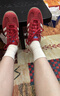 阿迪達斯（adidas）（adidas）三葉草男女鞋GAZELLE INDOOR低幫休閑鞋IF1808紅白38.5 曬單實(shí)拍圖