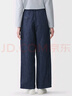 MUJI 女式 漢麻混牛仔直筒褲女款褲子休閑褲女裝26年夏季新品BE21AA6S 藏青色 S (155/62A) 曬單實(shí)拍圖