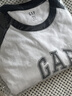 蓋璞Gap男女裝2026春季經(jīng)典款logo撞色插肩袖T恤725630 白色 S (165/88A)亞洲尺碼 曬單實(shí)拍圖