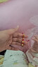 中國黃金（CHINA GOLD）福鎖元寶黃金手鏈新生寶寶嬰兒長(cháng)命鎖紅手繩送滿(mǎn)月周歲禮物見(jiàn)面禮 約0.3g足金福鎖元寶手繩 曬單實(shí)拍圖