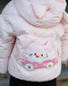 巴拉巴拉童裝兒童羽絨服寶寶冬季嬰兒輕薄外套男童女童上衣反季萌 粉色小貓 110 （充絨量48g） 曬單實(shí)拍圖