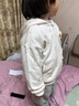 戴維貝拉兒童碎花外套女童連帽開(kāi)衫女寶洋氣針織上衣秋裝 曬單實(shí)拍圖
