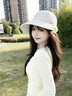 貓人防曬帽女夏季大帽檐趙露思同款棒球帽女大頭圍加深鴨舌帽百搭帽子 米白色 均碼(55-60cm) 曬單實(shí)拍圖