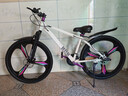 紅旗官方旗艦店鋁合金山地自行車(chē)男成人越野變速公路紫配青少單車(chē) H7-絲綢白-三刀一體輪 大坐墊 26英寸 24速 曬單實(shí)拍圖