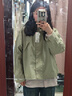 優(yōu)衣庫女裝防風(fēng)立領(lǐng)茄克/外套夾克26春夏新款484709 50 淺綠色 M 曬單實(shí)拍圖
