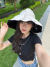 Charm Kendo防曬帽女防紫外線(xiàn)太陽(yáng)帽黑膠漏馬尾漁夫空頂帽遮陽(yáng)帽戶(hù)外休閑 米色 曬單實(shí)拍圖