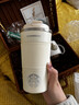 星巴克（Starbucks）杯子節日禮物不銹鋼保溫杯咖啡杯隨行杯吸管杯喝水杯辦公伴手禮 白色皮套杯藤編禮盒1 曬單實(shí)拍圖