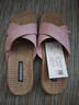 回力亞麻拖鞋女士居家室內防滑透氣不臭腳地板涼拖鞋 0254 皮粉 39-40 曬單實(shí)拍圖