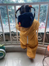 COSMICKISS爬行服防臟爬爬服嬰兒地上爬行服拖把服外出寶寶爬行罩衣戶(hù)外防水 防臟爬爬服-拉鏈款【黃色小獅子】 80cm -90cm【建議1至2歲】 曬單實(shí)拍圖