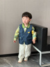 幼歌（YOUGE）春新品嬰幼兒寬松大口袋牛仔背心中小童工裝馬甲 牛仔藍 100 cm 曬單實(shí)拍圖