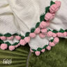 禮波玫瑰花束毯子成品鮮花毛毯99朵手工編織披肩結婚生日禮物送女朋友 成品160cm加大款【99朵花少女粉+禮袋+賀卡+絲帶】 曬單實(shí)拍圖