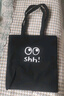 海伊朵帆布包ins日韓新款百搭大容量手提袋大學(xué)生上課通勤包手提單肩包 shh帆布包【黑色帶拉鏈】33*36cm 曬單實(shí)拍圖