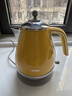 德龍（Delonghi）電熱水壺 復古家用304不銹鋼燒水電水壺 自動(dòng)斷電1.7L大容量 KBO2001.CY 波西塔諾黃 禮物 曬單實(shí)拍圖