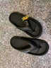 啄木鳥(niǎo)人字拖鞋男士2026夏季新款防滑軟底涼拖男休閑夾腳沙灘涼鞋子男款 黑色 42 -43 曬單實(shí)拍圖
