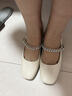 百麗（Belle）白月光瑪麗珍鞋女26春商場(chǎng)款牛皮高跟單鞋F1Y1DAQ6預售 米白 5.5cm跟高 38 曬單實(shí)拍圖