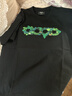GBGOODBRAND 2025SS 立體綠植刺繡地圖輕奢時(shí)尚高級感LOGO短袖T恤 黑色 * L 曬單實(shí)拍圖