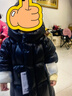高梵黑金兒童鵝絨服5.0長(cháng)款男女童加厚防風(fēng)帽羽絨服 YT黑色 110 曬單實(shí)拍圖