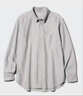 優(yōu)衣庫男裝女裝牛津紡襯衫長(cháng)袖襯衣休閑素色通勤26春夏新款482445 06 鉛灰色 M 曬單實(shí)拍圖